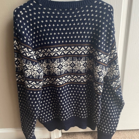 Vintage Astor One Navy White Nordic Patterned Sweater - Picture 2 of 3